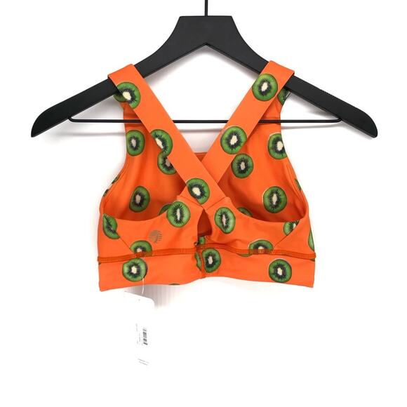 NWT SHEBEEST Tri Gazelle Sports Bra Orange Kiwi Green XS - Picture 6 of 7